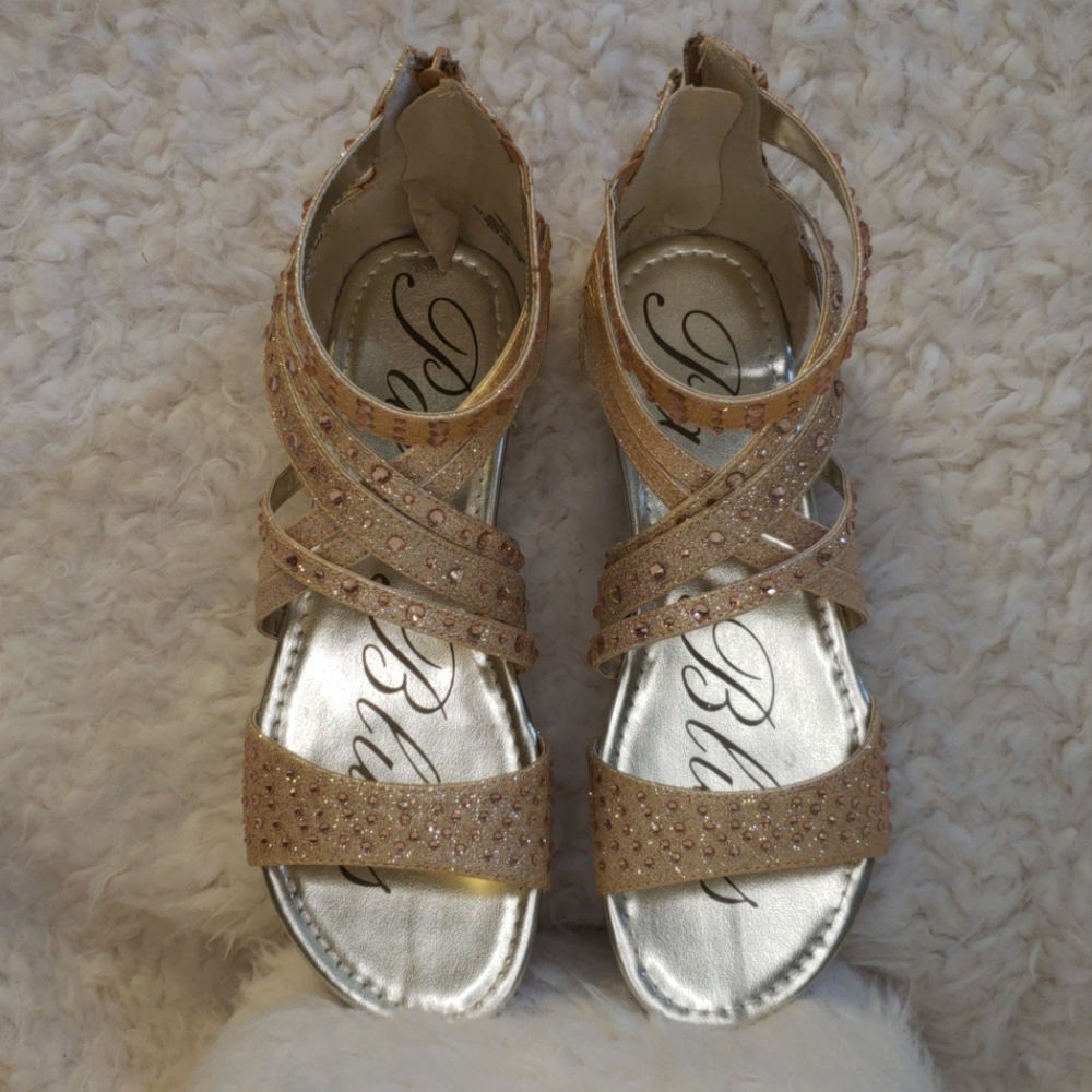 🤩Gemstone Girl's Gold Sandals🤩 - Picture 7 of 8
